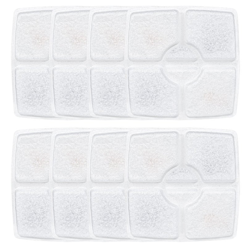Wonder Creature Cat Water Fountain Filter, Square Cat Fountain Replacement Filters, 8 Carbon Filters Pack - Image 1